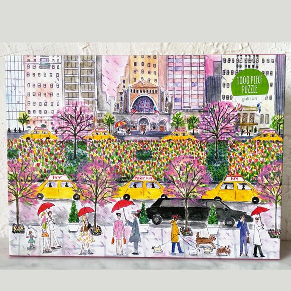 Spring on Park Avenue by Michael Storrings - Galison 1000 Piece Puzzle 20 x 27 - Picture 1 of 8